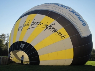  Inflado de la vela con Sarthe Montgolfiere 